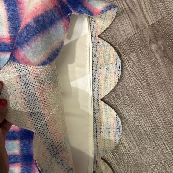 ASOS design check print Plaid Mini Skirt with Scalloped Hem - size 10 - Picture 4 of 8